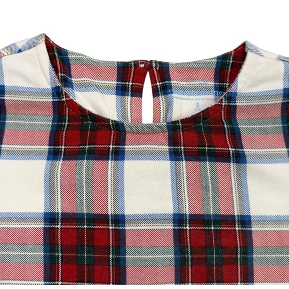 Vineyard Vines Nantucket Tartan Knit Dress Girls S Red Blue Plaid Ruffle Hem - Picture 5 of 6